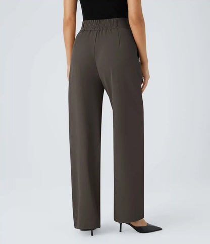 Halara Flex™ High Waisted Zipper Pocket Shirred Straight Leg Work Pants