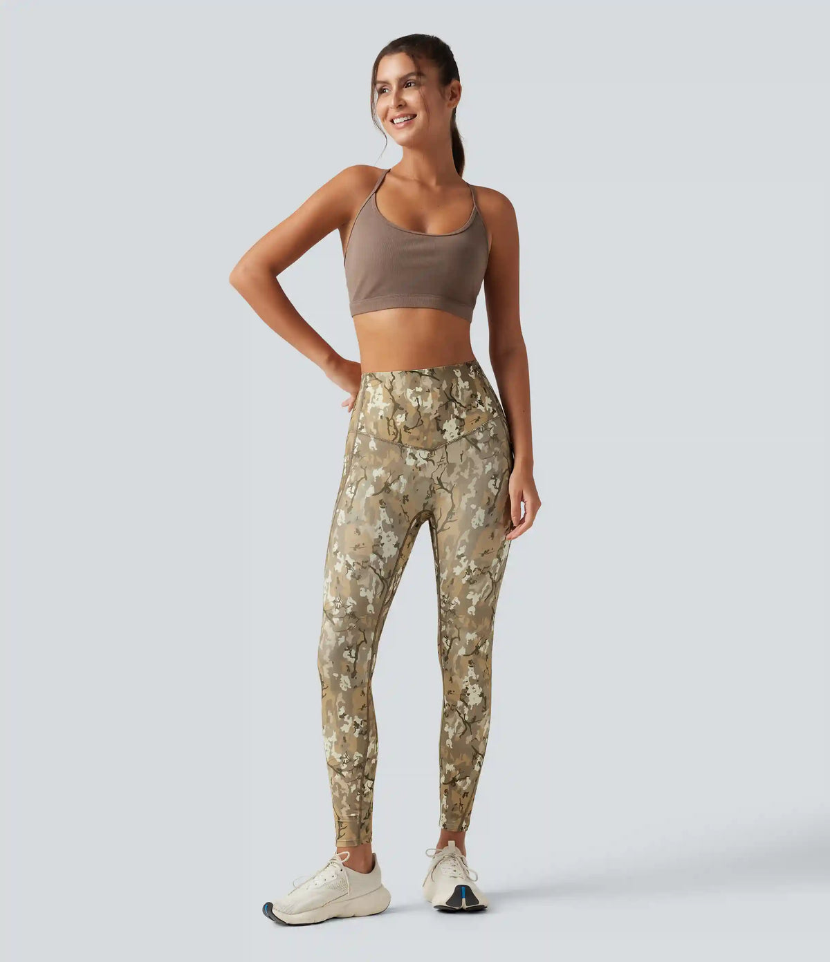 Halara UltraSculpt™ Camo Print High Waisted Tummy Control Yoga Leggings with Pockets