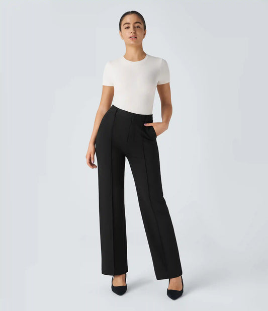 Halara Flex™ High Waisted Zipper Pocket Straight Leg Work Pants
