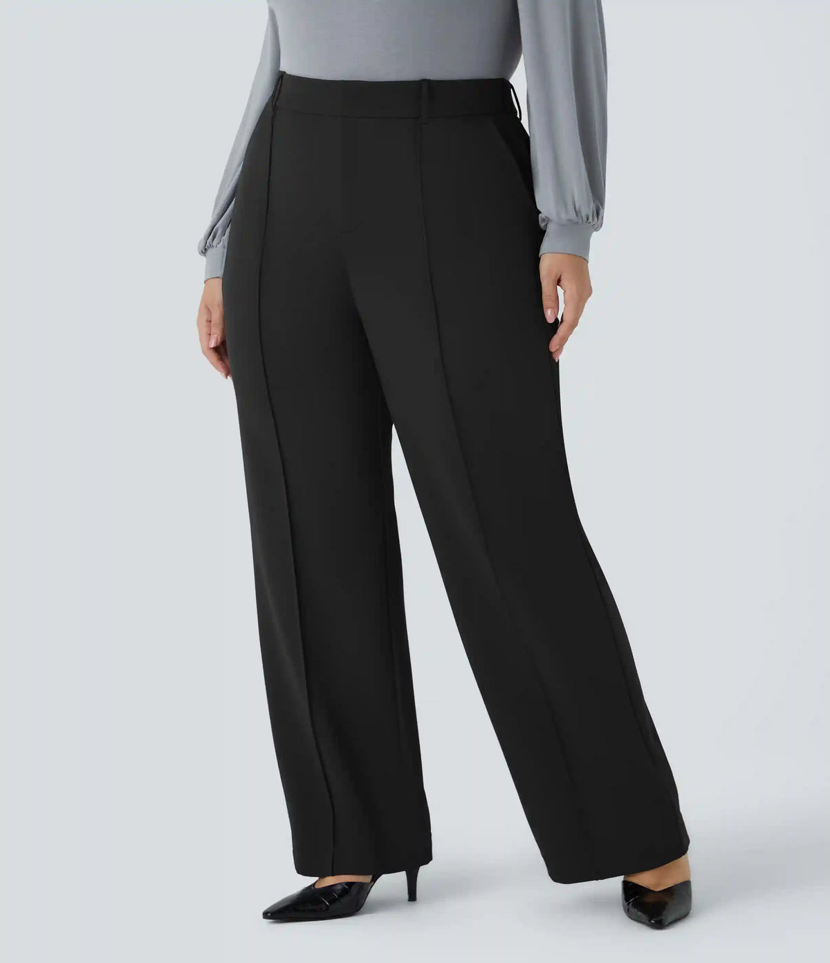 Halara Flex™ High Waisted Zipper Pocket Straight Leg Plus Size Work Pants