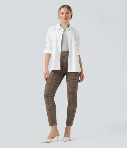 Halara Flex™ High Waisted Pocket Houndstooth Plaid Skinny Work Pants