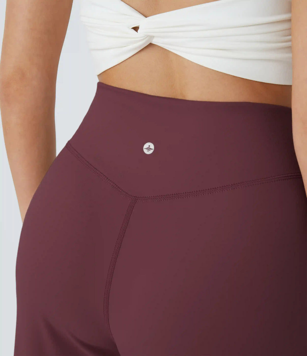 DayStretch Crossover Pocket Hem Wide Leg Yoga Pants-Smile