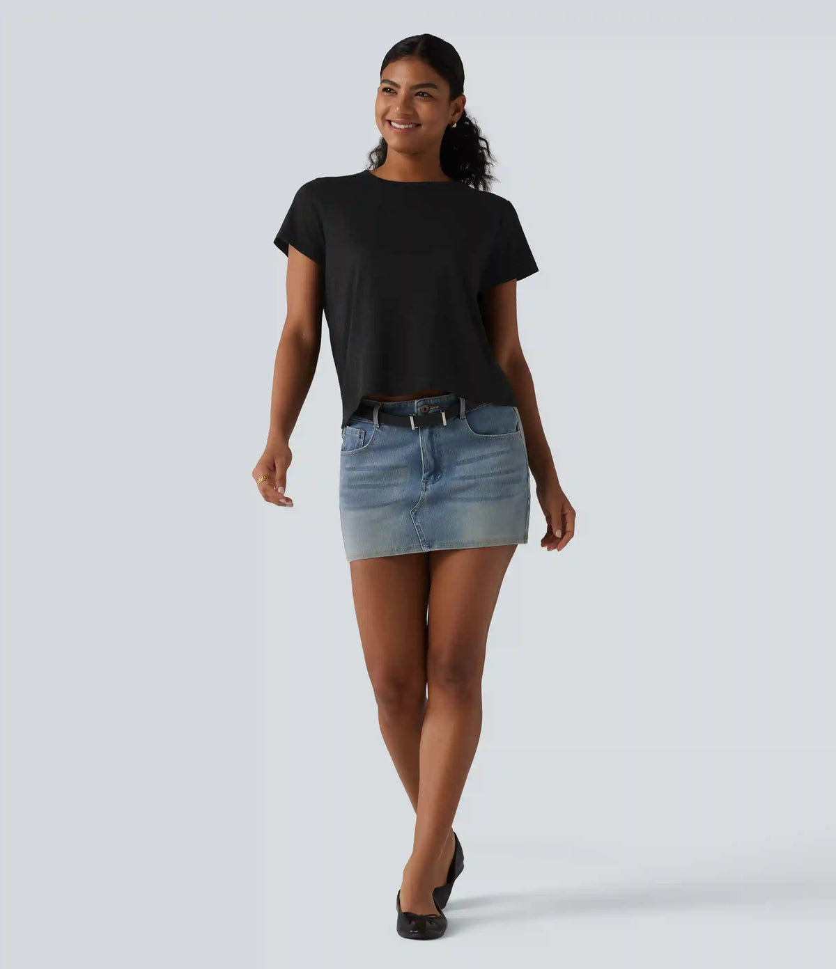 Round Neck Short Sleeve Casual T-Shirt