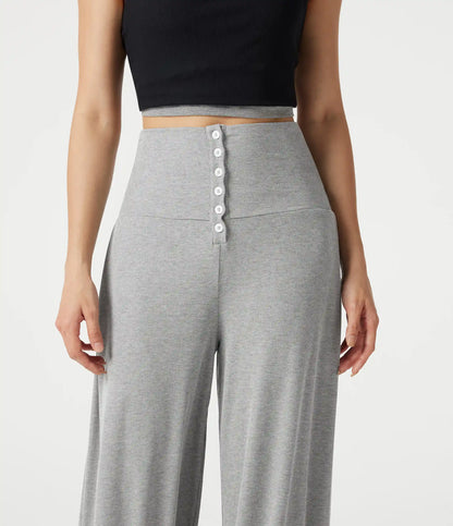 High Stretch Ribbed High Waisted Tummy Control Casual Joggers with Pockets