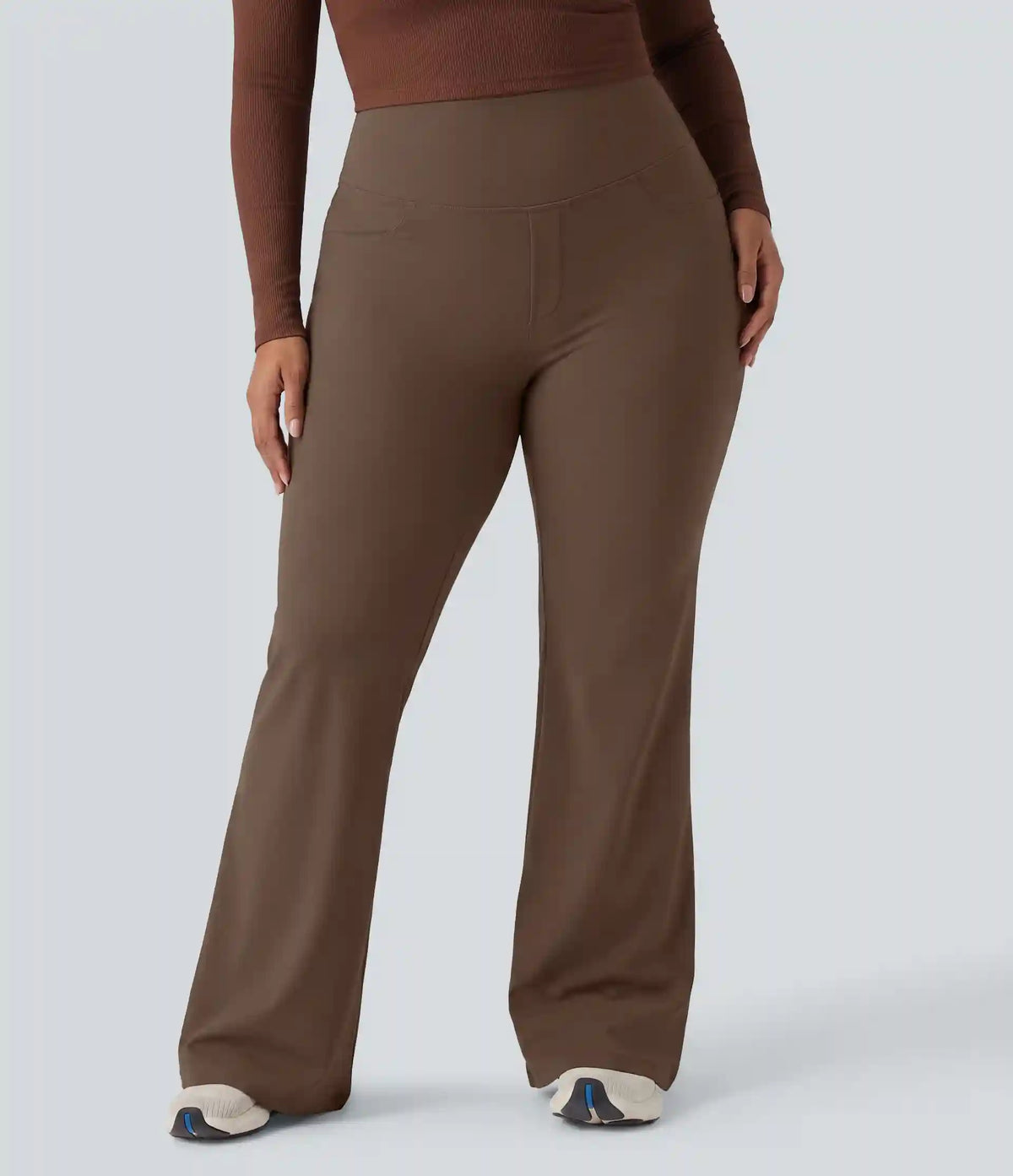 Plus Size DayStretch High Waisted Tummy Control Wide Leg Baggy Yoga Pants with Pockets