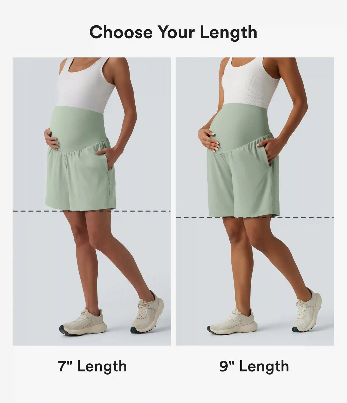 Softlyzero™ Airy Super High Waisted 2-in-1 InstantCool Yoga Maternity Shorts 7'' with Pockets