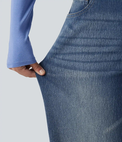 Halara Flex™ Low Rise Straight Leg Casual Jeans with Pockets