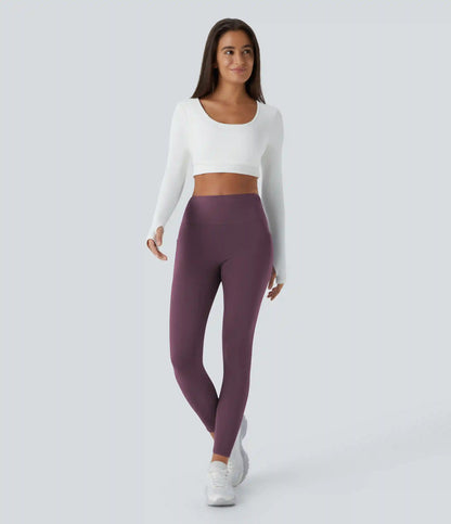 SoftlyZero™ Plush Thermal High Waisted Pocket Skinny 7/8 Yoga Leggings