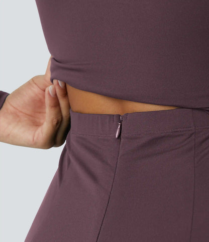 Long Sleeve Pocket Wide Leg Jumpsuit-Easy Peezy
