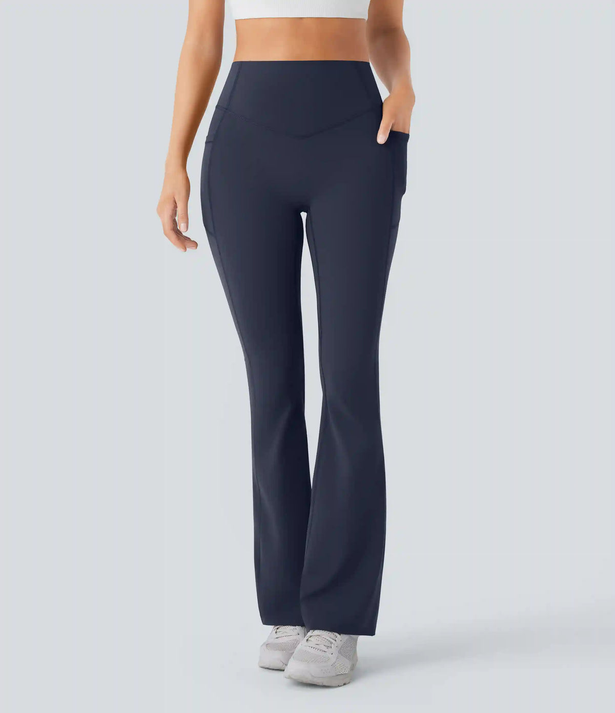 Halara UltraSculpt™ High Waisted Scrunch Butt Lifting Tummy Control Pocket Shaping Yoga Bootcut Leggings