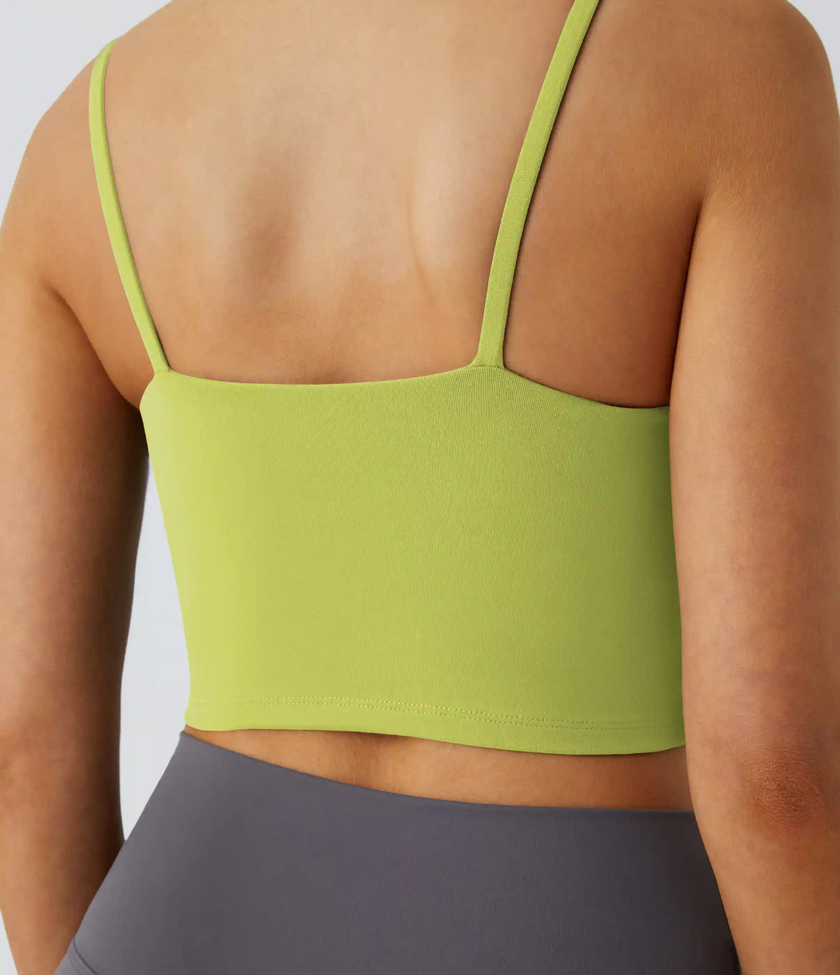 Basic Padded Workout Cropped Low Support Tank Top A-D Cups