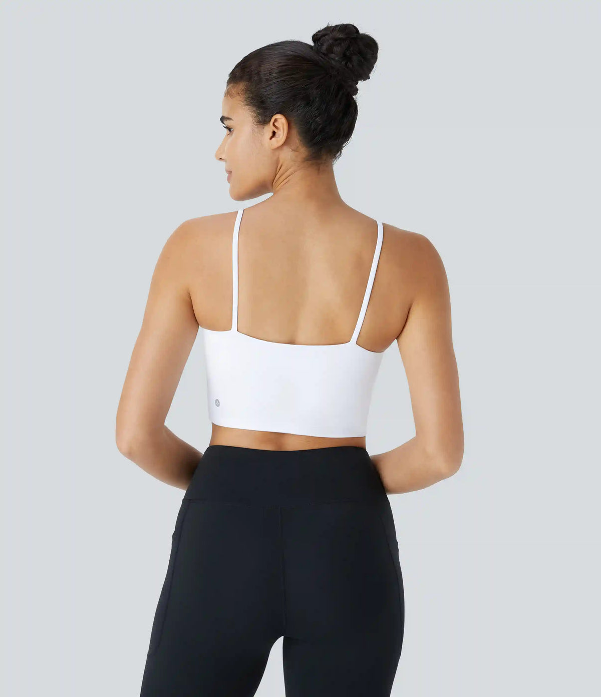 Basic Padded Workout Cropped Low Support Tank Top A-D Cups