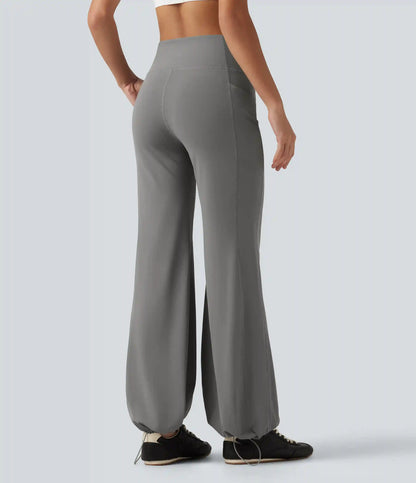 Halara Flex™ DayStretch High Waisted Tummy Control Gathered Hem Yoga Pants with Pockets