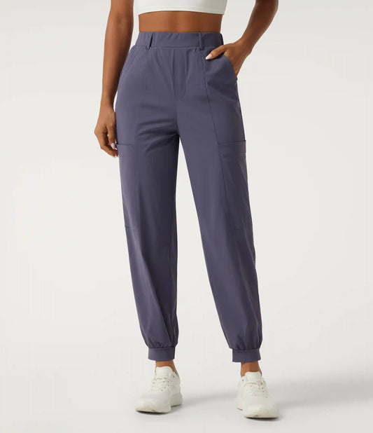 High Waisted Quick Dry InstantCool Running Joggers with Pockets-UPF40+