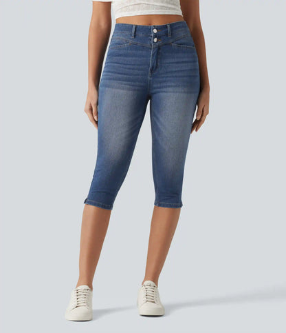 Halara Flex™ High Waisted Split Capri Casual Slim Jeans with Pockets
