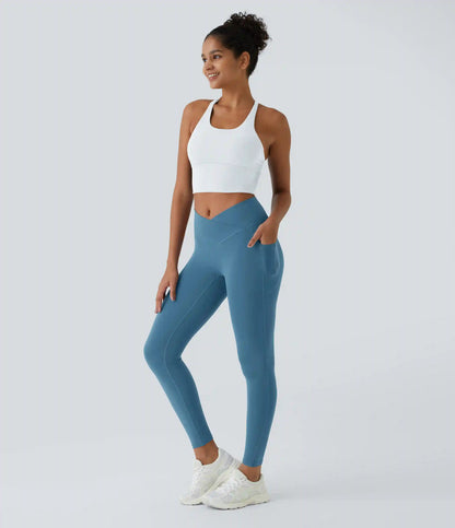 SoftlyZero™ Crossover Pocket Plain Leggings