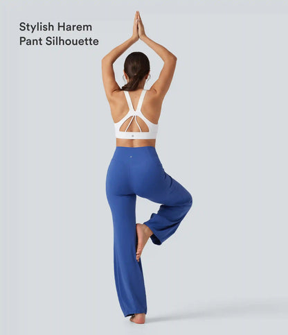 SoftlyZero™ Crossover High Waisted Dance Balloon Joggers with Pockets
