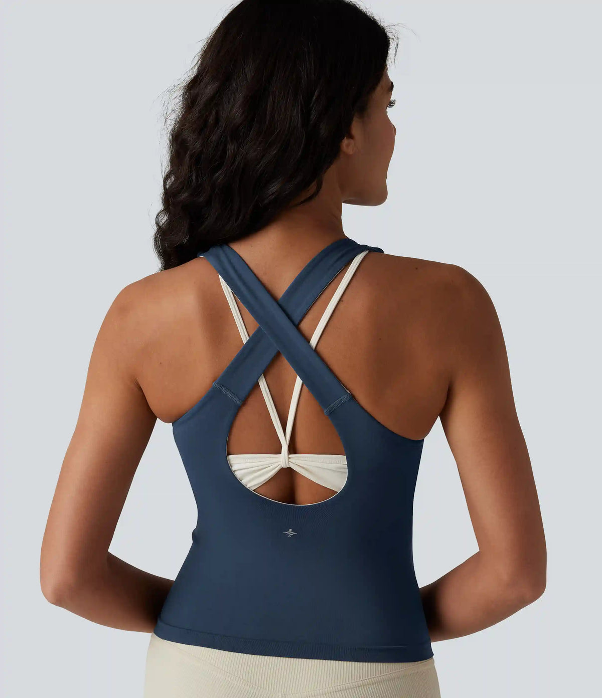 OneForm Seamless Flow U Neck Built-in Bra Color Block Yoga Tank Top