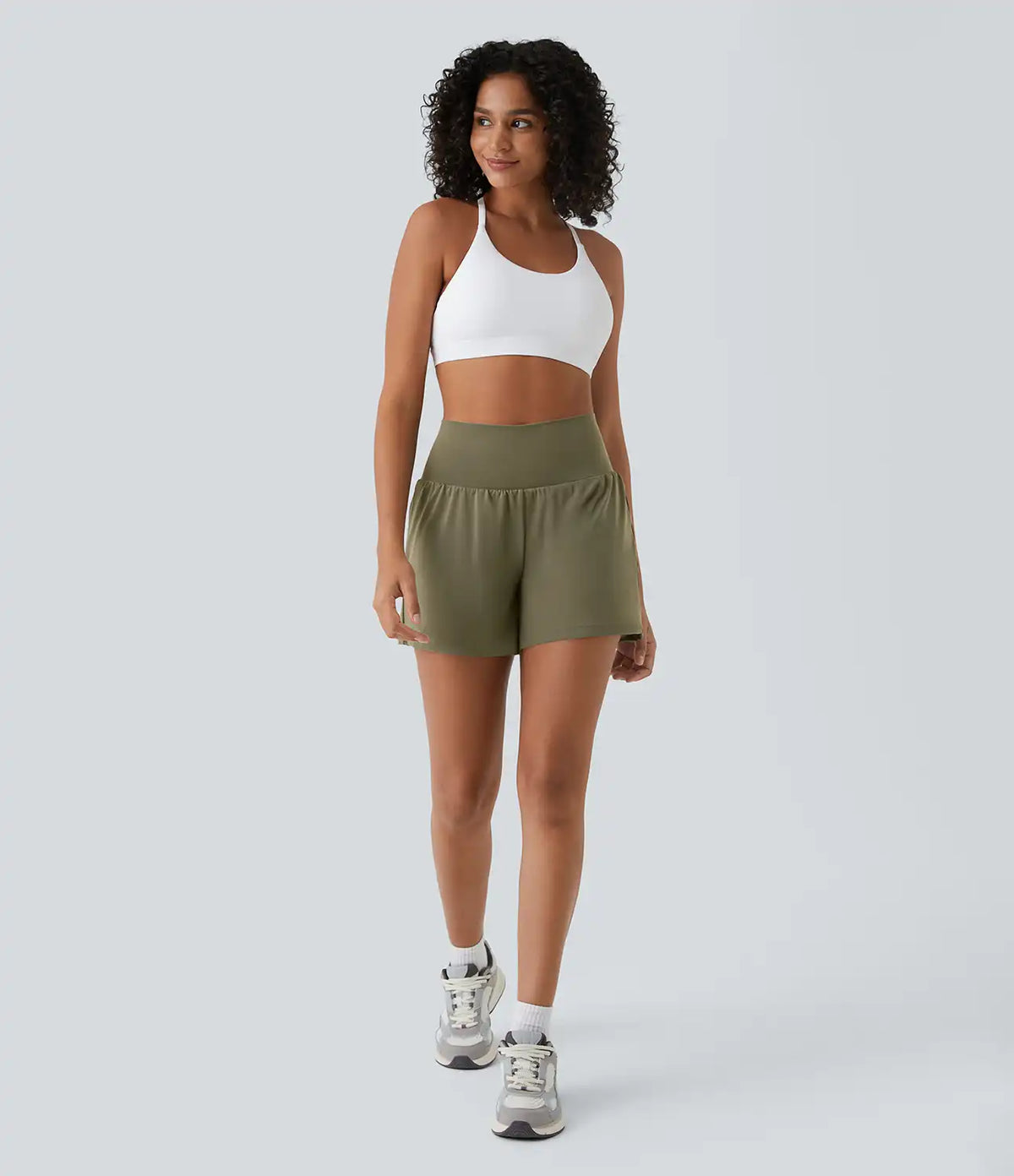 SoftlyZero™ Airy Super High Waisted 2-in-1 InstantCool Yoga Shorts 5'' with Pockets-Longer Length