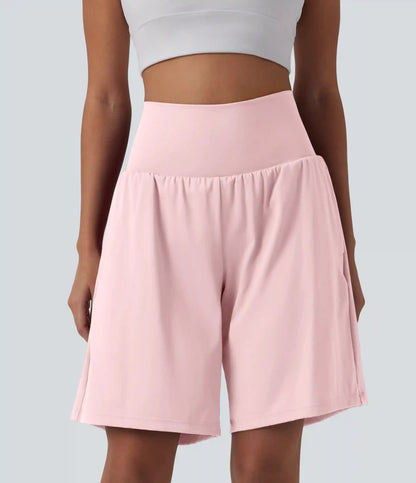 SoftlyZero™ Airy Super High Waisted 2-in-1 InstantCool Yoga Shorts 9" with Pockets