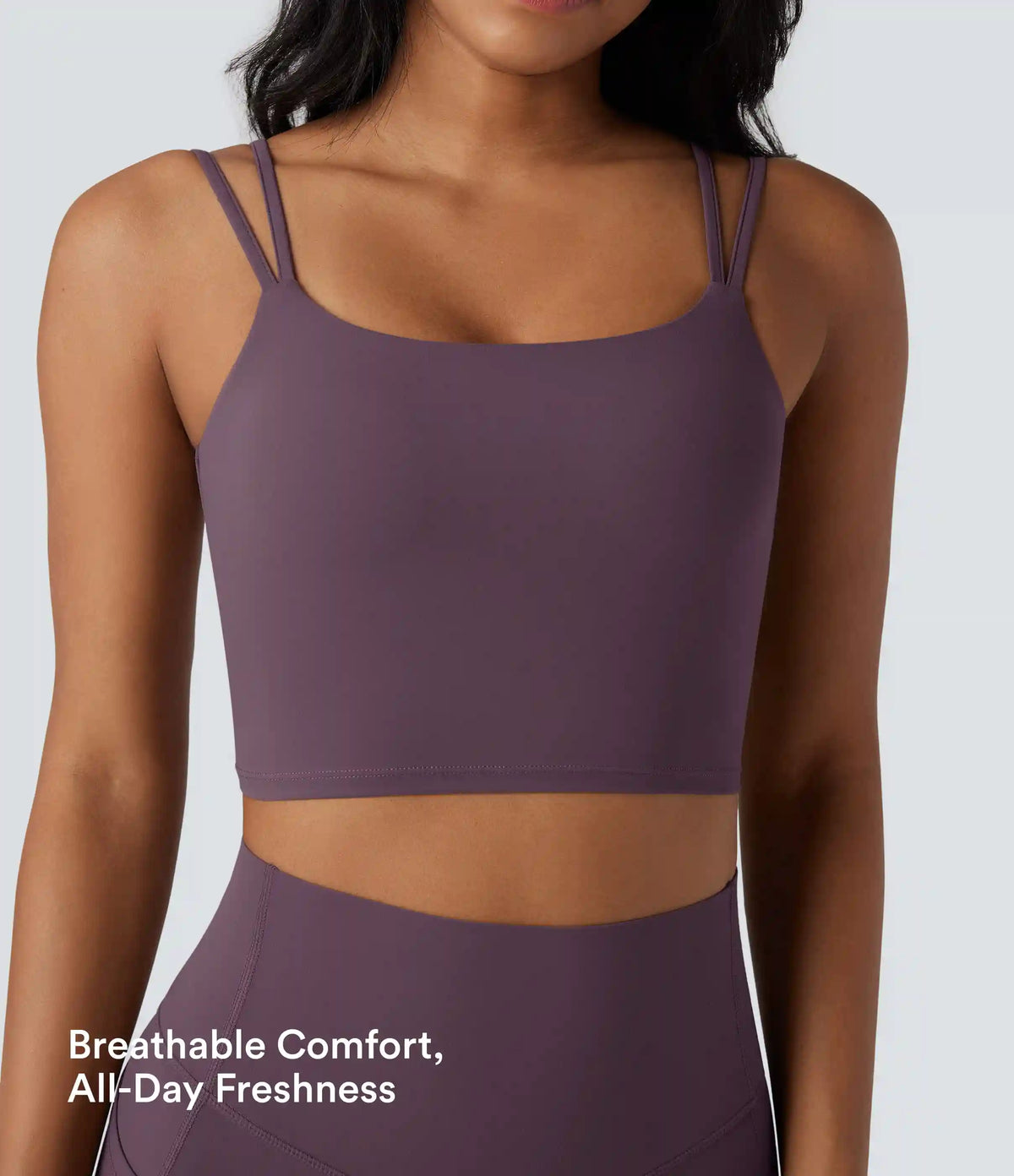Halara UltraSculpt™ Double Straps Twisted Backless Cropped Yoga Tank Top