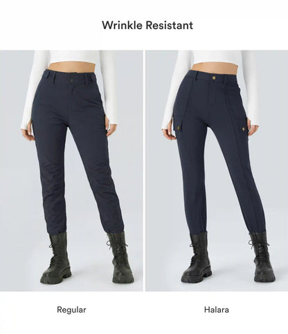 DayStretch High Waisted Zipper Pockets Solid Skinny Cargo Pants