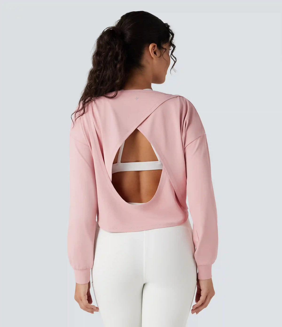 Backless Long Sleeve Workout Sports Top