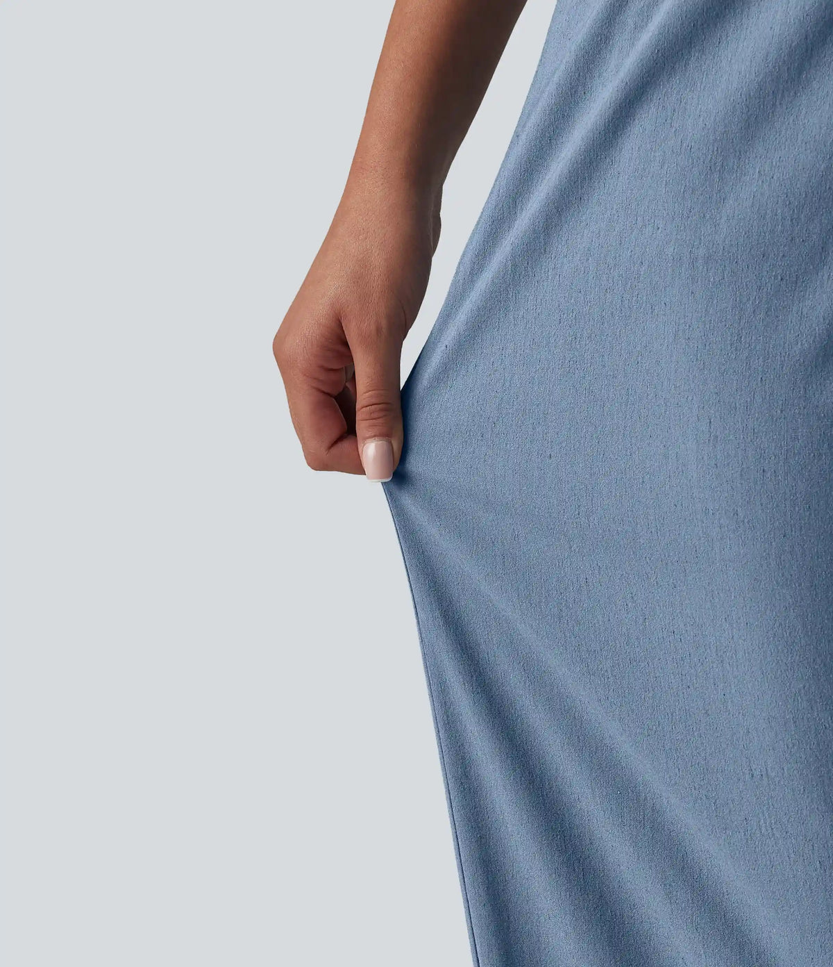 High Waisted Barrel Leg Casual Stretch Linen Pants with Pockets
