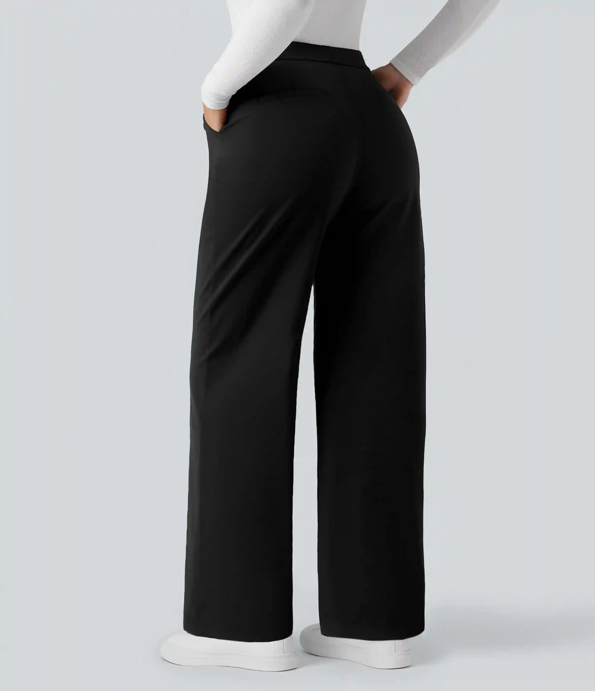 SoftlyZero™ Plush Thermal High Waisted Straight Leg Work Pants with Pockets