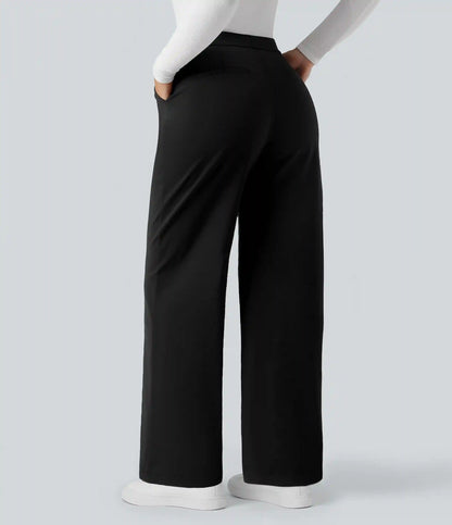 SoftlyZero™ Plush Thermal High Waisted Straight Leg Work Pants with Pockets