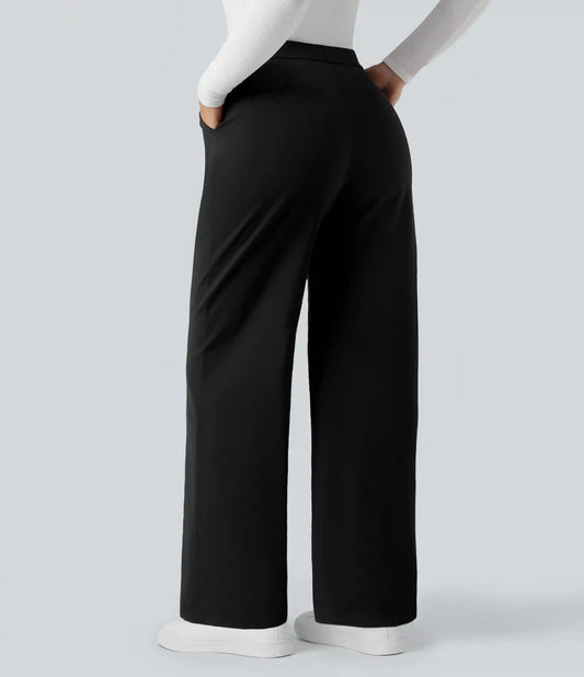 SoftlyZero™ Plush Thermal High Waisted Straight Leg Work Pants with Pockets