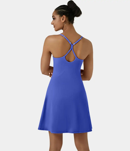SoftlyZero™ Airy Cut Out 2-in-1 Pocket InstantCool Longer Active Dress