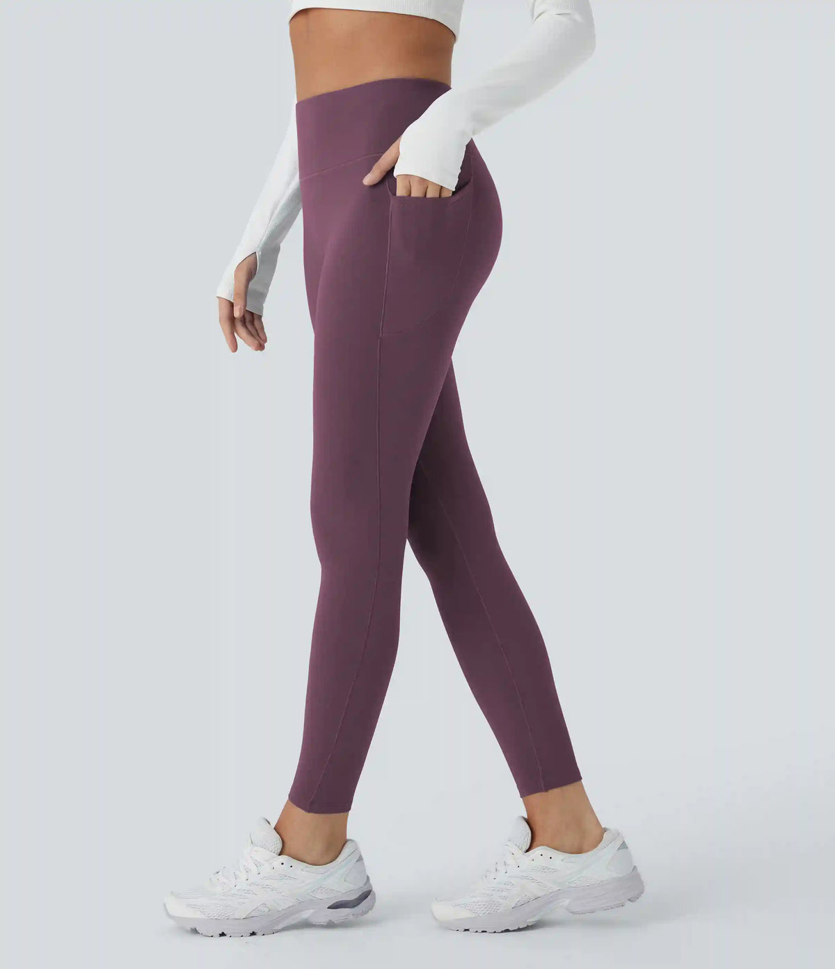 SoftlyZero™ Plush Thermal High Waisted Pocket Skinny 7/8 Yoga Leggings