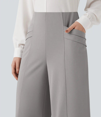 Halara Flex™ High Waisted Wide Leg Crepe Work 7/8 Pants with Pockets