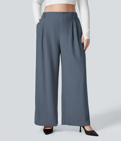 Halara Flex™ High Waisted Pocket Wide Leg Waffle Work Plus Size Pants