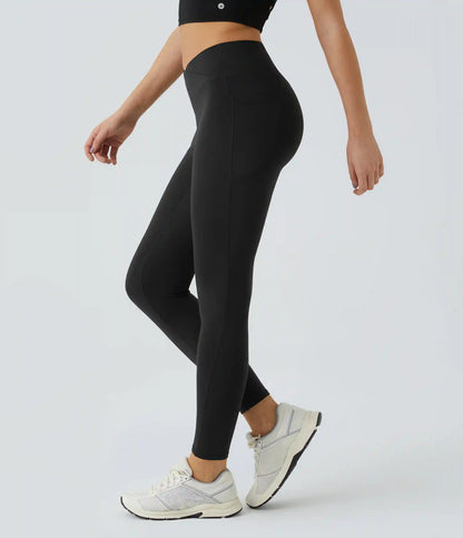 Patitoff™ 2.0 Pet Hair Resistant High Waisted Crossover Side Pocket Yoga Leggings