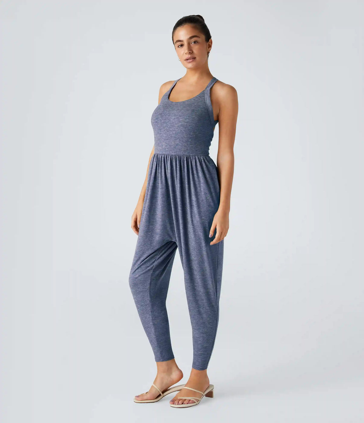 U Neck Pocket Harem Casual Jumpsuit-Easy Peezy Edition