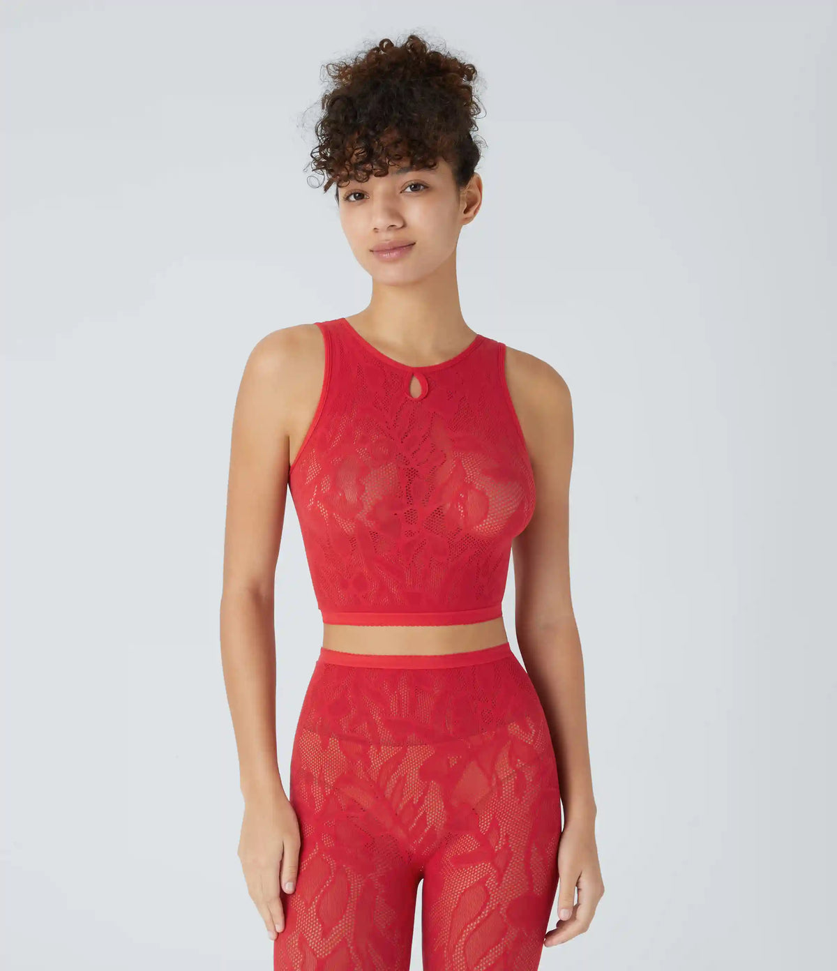 OneForm Seamless Flow Cut Out Cropped Casual Tank Top