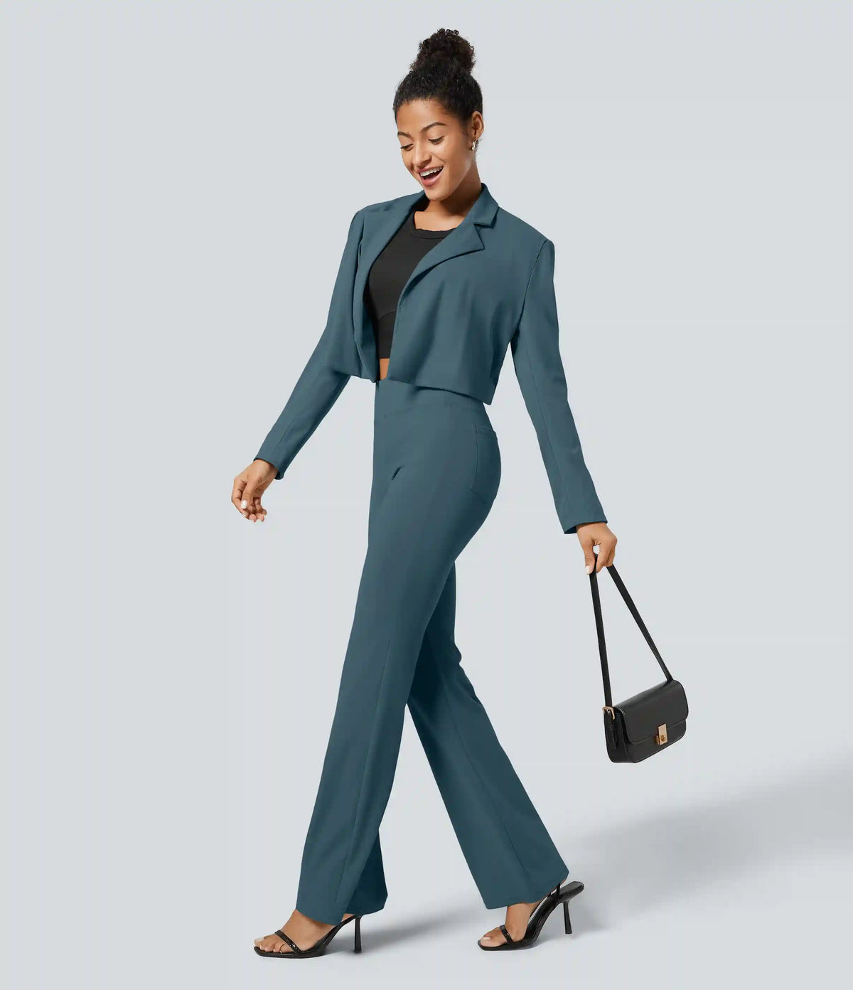 Halara Flex™ High Waisted Back Side Pocket Slight Flare Work Pants