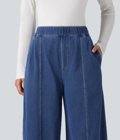 Halara Flex™ High Waisted Barrel Leg Casual Jeans with Pockets