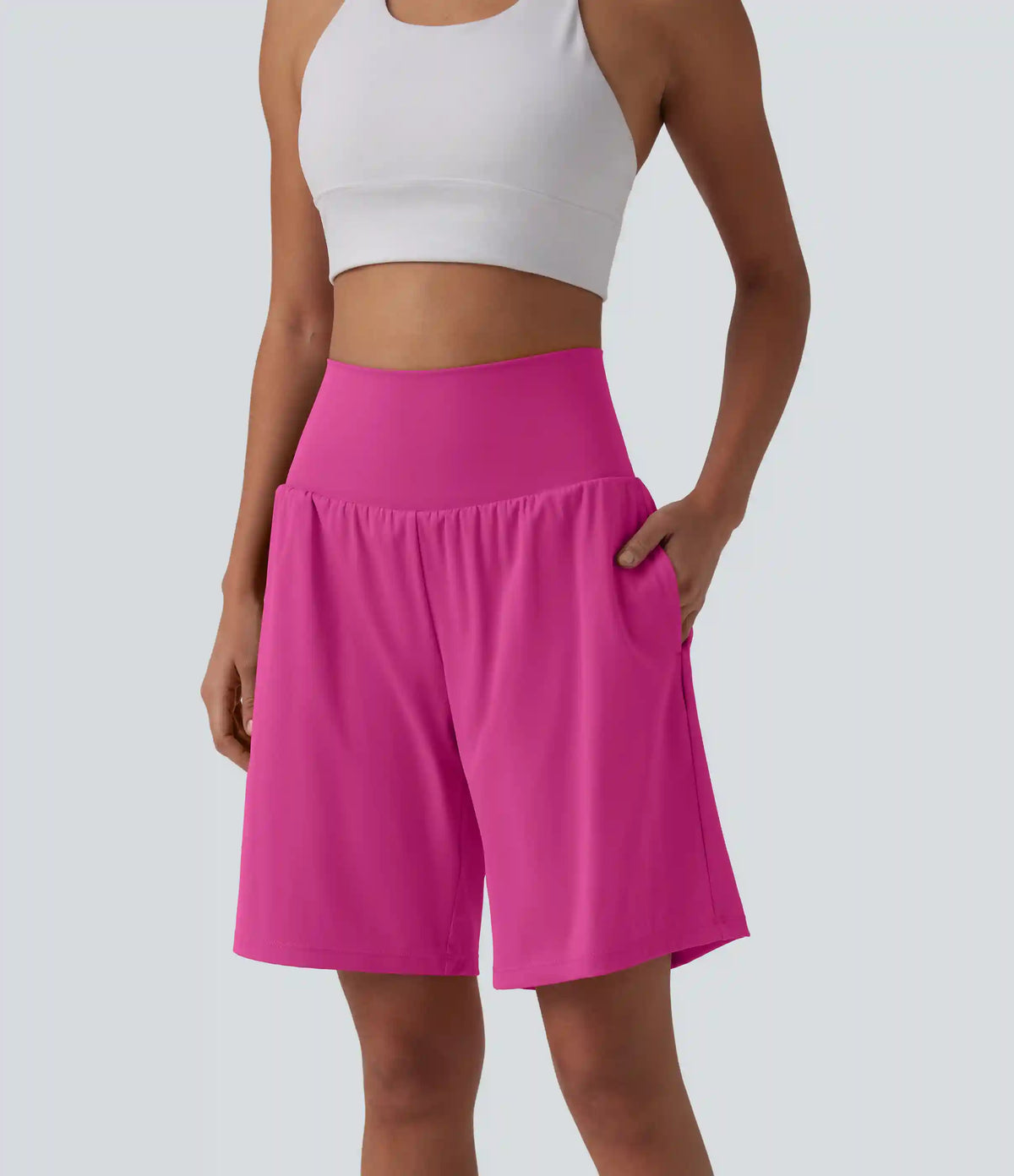 SoftlyZero™ Airy Super High Waisted 2-in-1 InstantCool Yoga Shorts 9" with Pockets