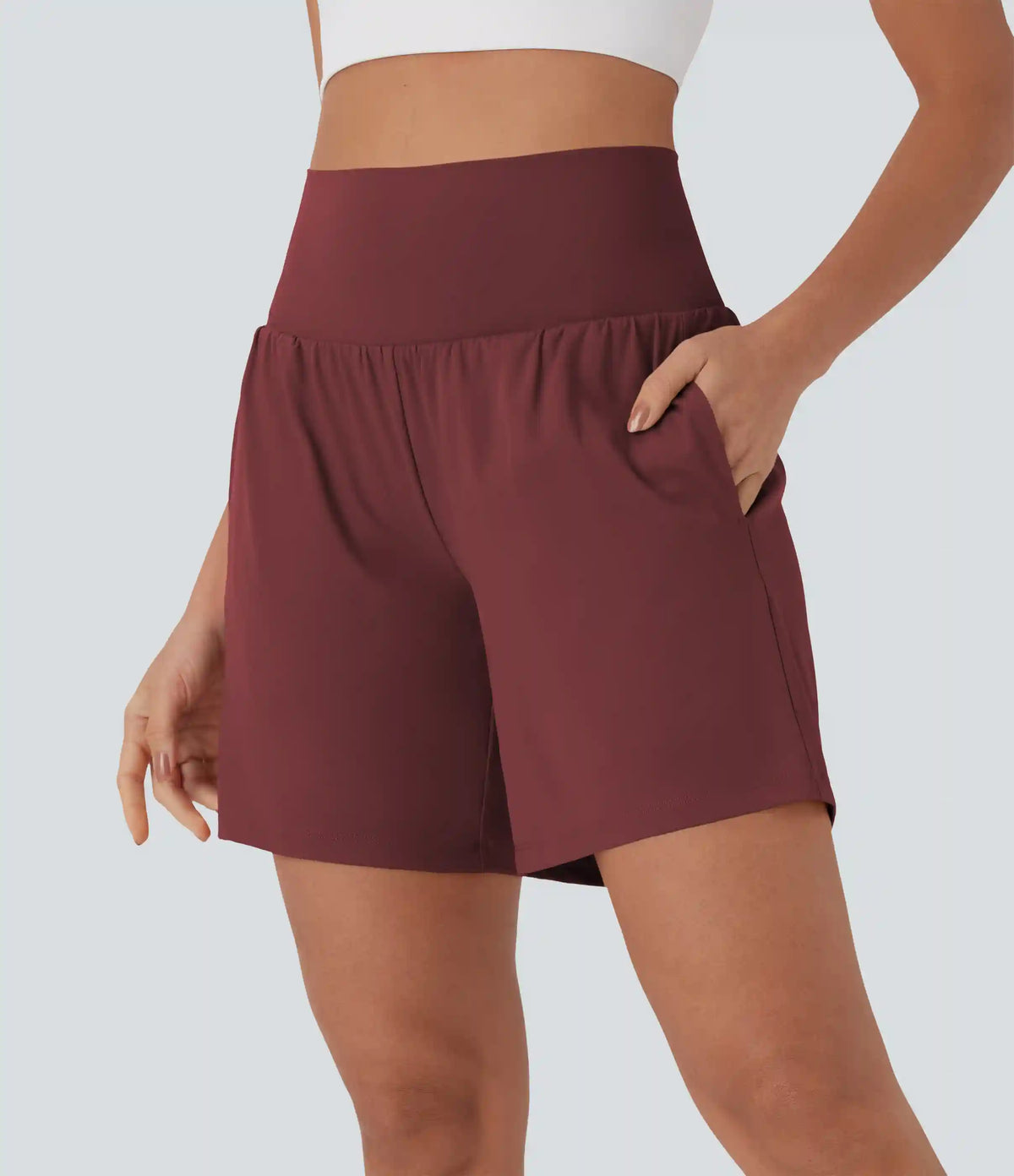 SoftlyZero™ Airy Super High Waisted 2-in-1 InstantCool Yoga Shorts 7" with Pockets
