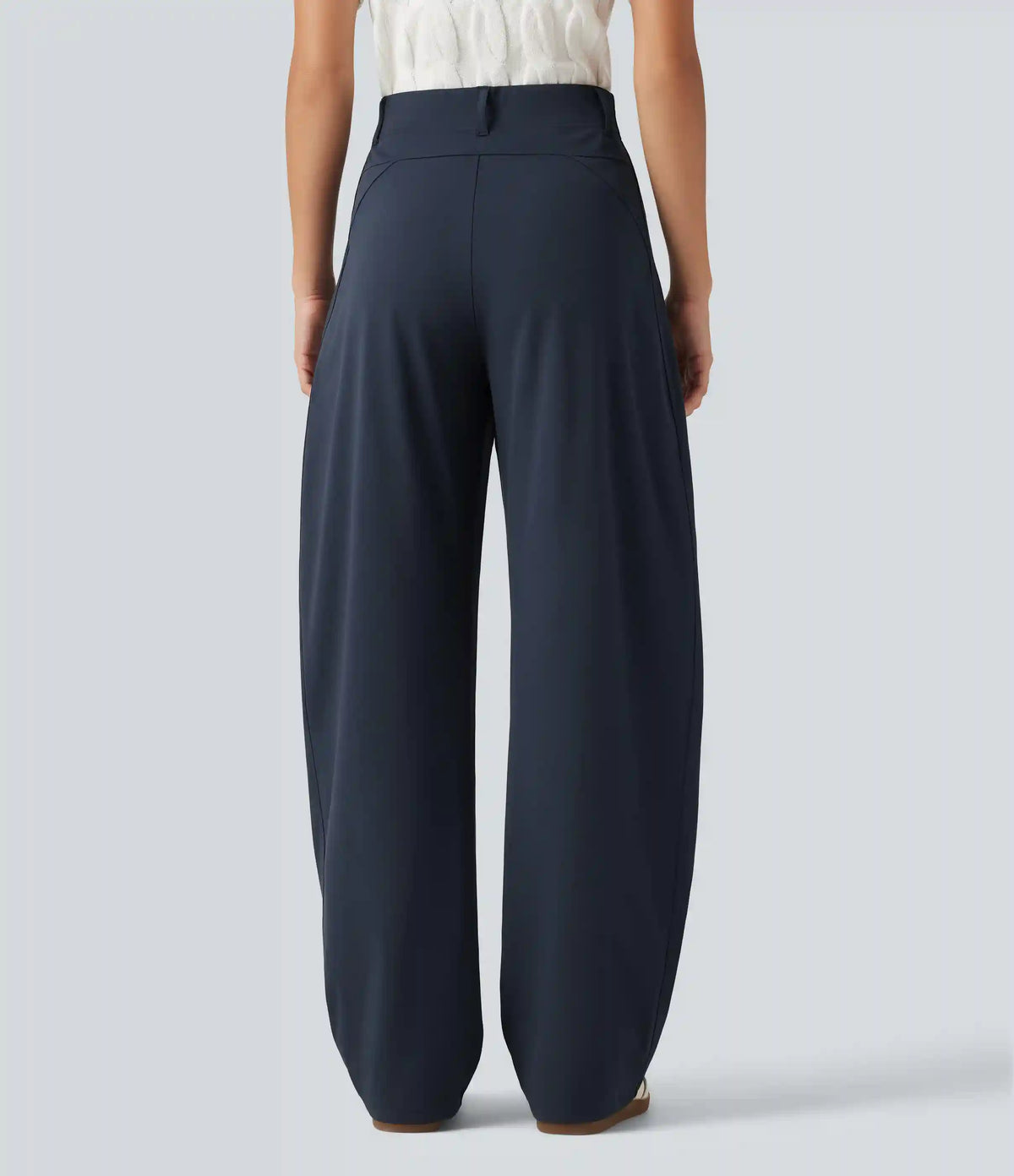DayStretch High Waisted Barrel Leg Casual Pants with Pockets