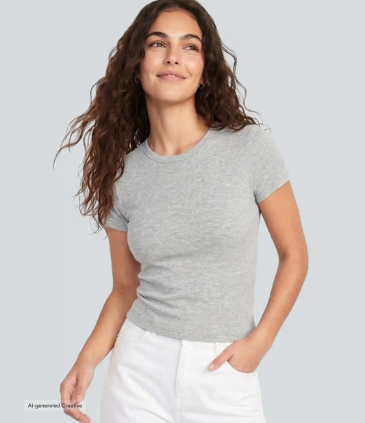 Halara Cotton Jersey Round Neck Short Sleeve Casual T-Shirt