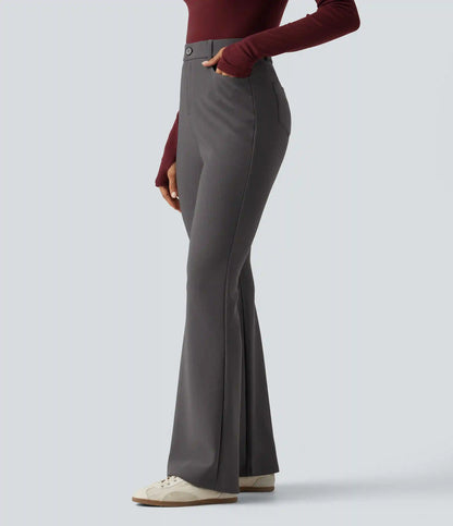 High Waisted Bootcut Work Pants with Pockets