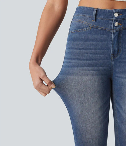 Halara Flex™ High Waisted Split Capri Casual Slim Jeans with Pockets