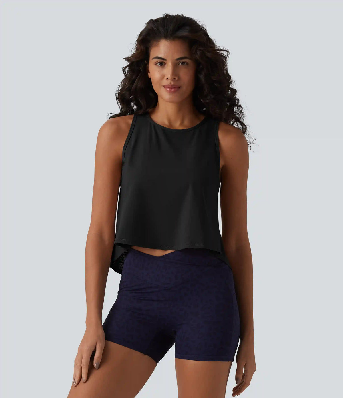 Round Neck Racerback Breathable Mesh InstantCool Quick Dry Running Tank Top-UPF50+