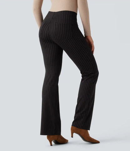 Halara Flex™ High Waisted Striped Work Flare Pants with Pockets