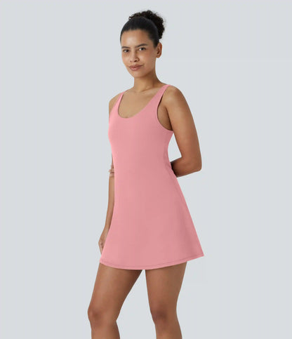 SoftlyZero™ Airy Racerback Cut Out 2-in-1 Pocket InstantCool Mini Tennis Active Dress