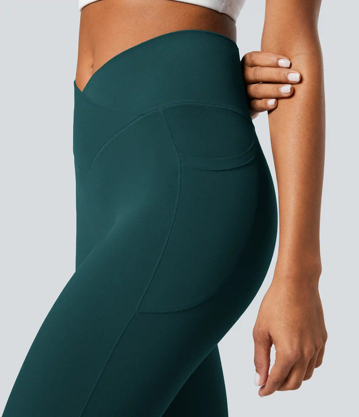 SoftlyZero™ Crossover Pocket Plain Leggings
